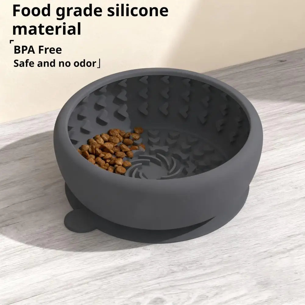 Unique Slow-feeding Reducing Dog's Overeating Bloating Dog Bowl Non-slip Anti-spill Pet Silicone Tableware Portable Feeding Bowl