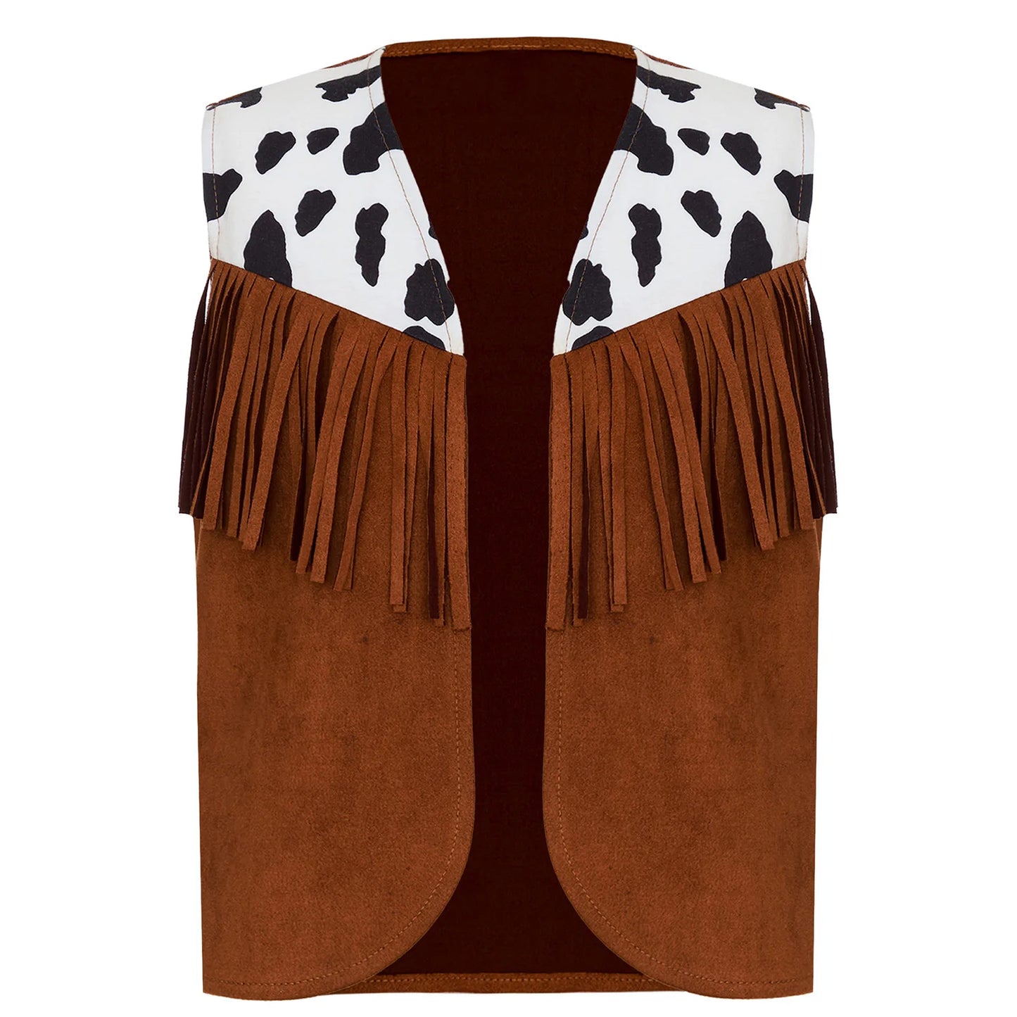 Kids Girl Boy Fringed Vest for Carnival Theme Party Tassels Top Open Front Waistcoat Child Halloween Western Cowboy Costumes