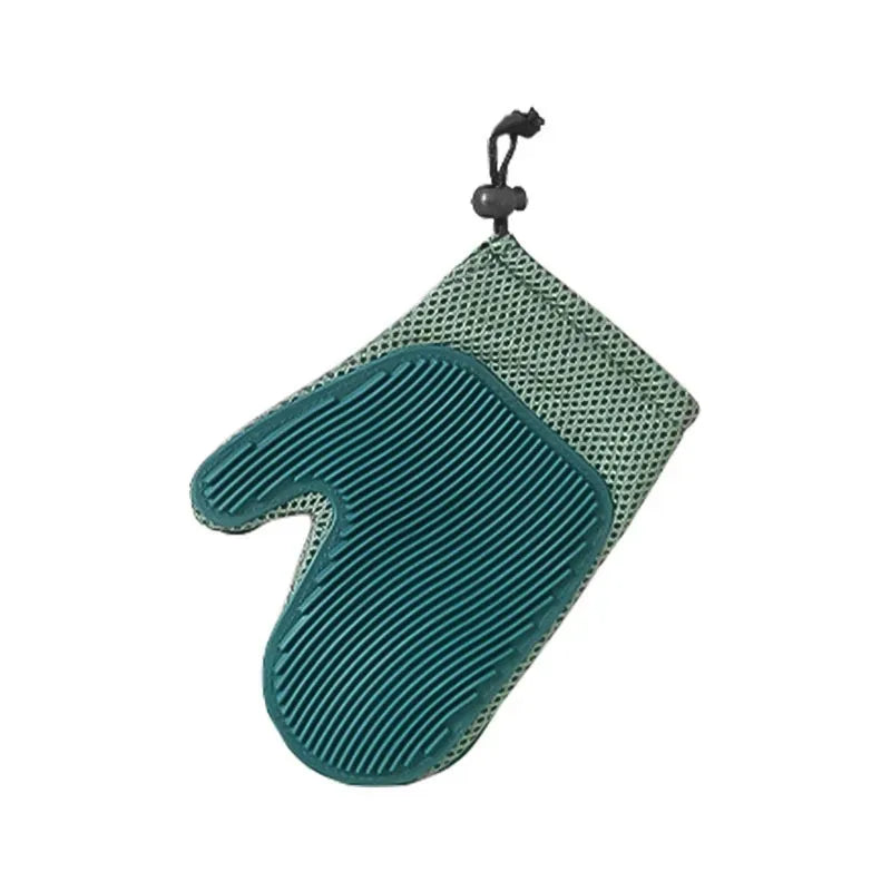 2 In 1 Cat Hair Glove & Pet Fur Remover Glove, Dog Grooming Glove Brush For Shedding, Pet Hair Remover Mitt For Cleaner