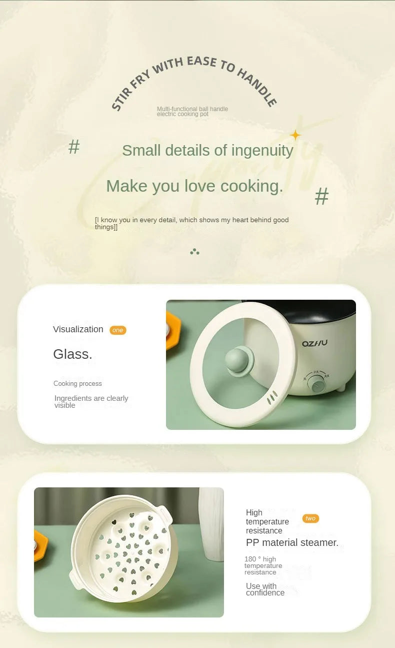 Mini Pot for Baby Electric Rice Pot Multicooker Hotpot Stew Heating Pan Noodles Eggs Soup Porridge Steamer Rice Cookers