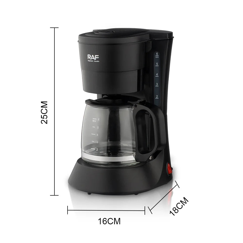 Electric Dirp Coffee Machine 600W Automatic American Drip Type, 600ML Coffee Machine American Milk Tea Machine Coffee Pot