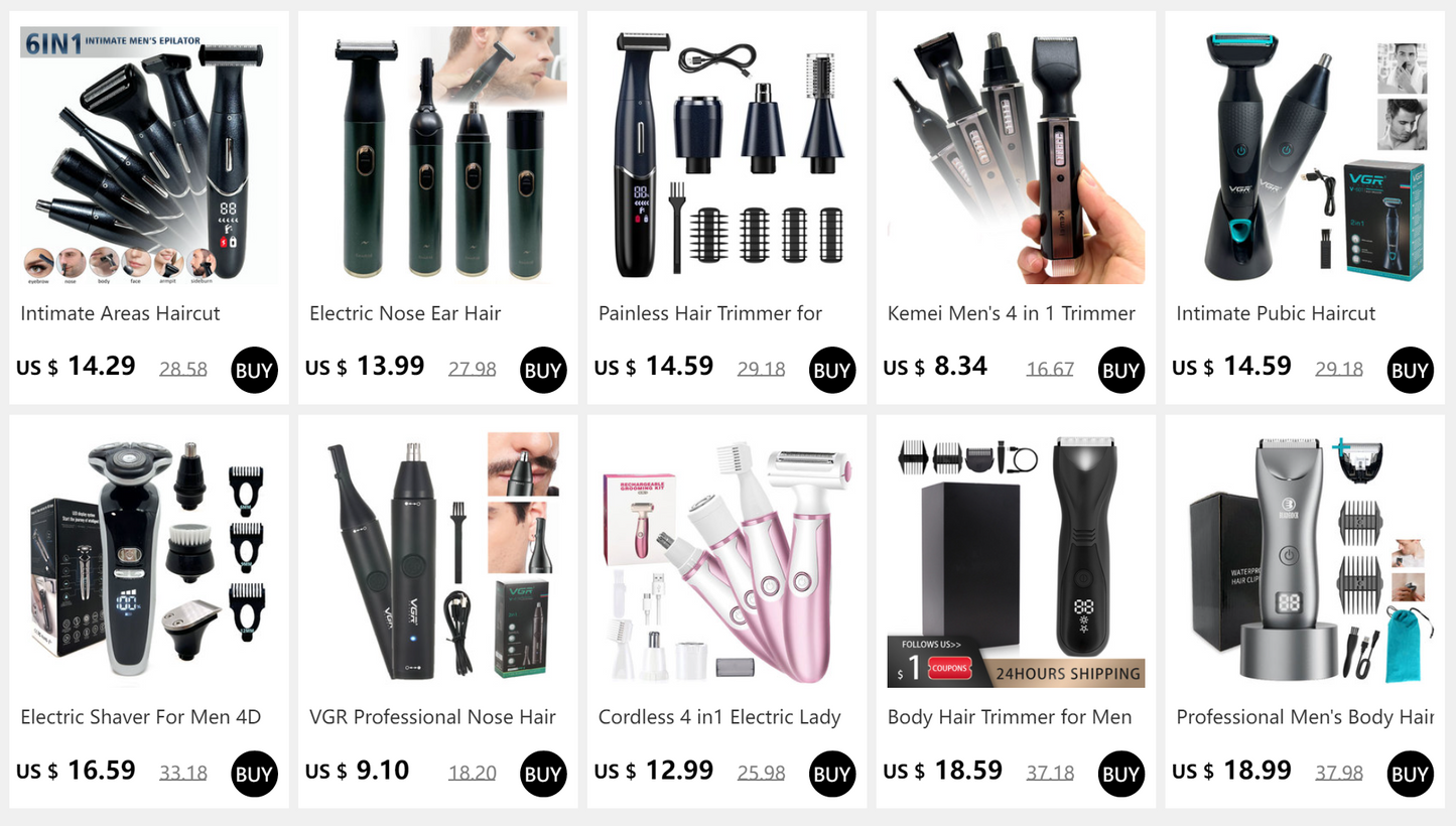 Intimate Areas Haircut Precision Shaver Men Bikini Line Sensitive Razor Balls Eggs Pubic Hair Shaving Trimmer Face Beard Clipper