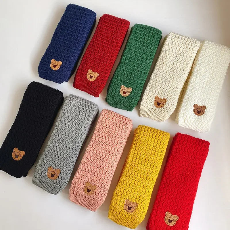 Christmas Toddler Scarf Winter Warm Baby Neck Warmer Fleece Lined Windproof Kids Unisex Scarf Cute Korean Style Festival Gift