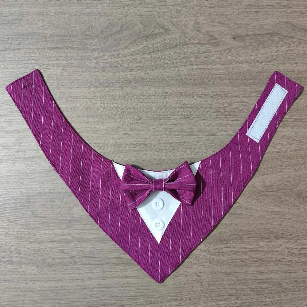 Sucado Handsome Wedding Pet Dog Bandana Elegant Suit Bowtie Luxury Triangular Scarf Collar Engagement Party Gifts Accessories