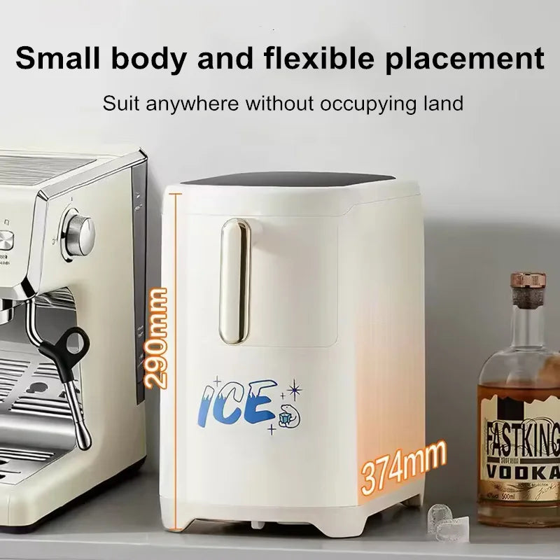 Mini Ice Maker Machine for Home Dorm Student, Portable Automatic Ice Maker with Small Power, Compact Countertop Ice Cube Maker,