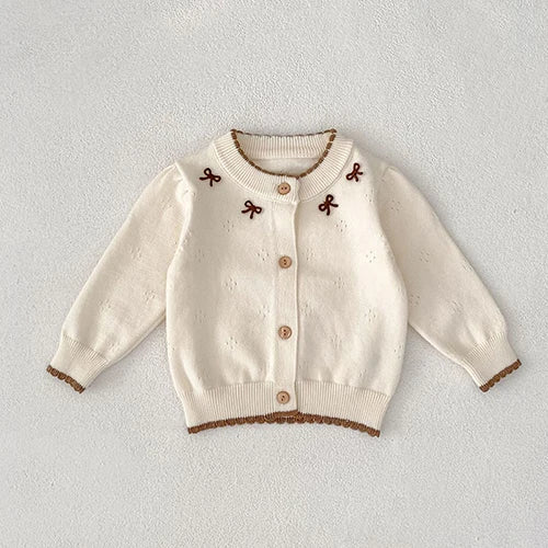 2025 New Autumn 0-3Yrs Newborn Baby Girls Sweater Coat Infant Baby Girls Knitting Cardigan Sweater Long Sleeve Cardigan Coat