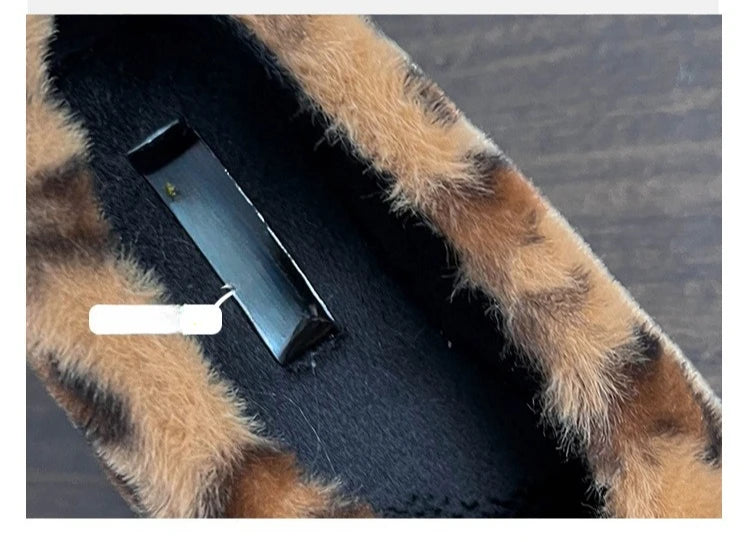 Women's Shoes 2025 New Style Warm Mink Wool Fleece Soft-soled Bean Shoes, Plus-size Women's Shoes43 Mom Shoes Luxury Shoes Women