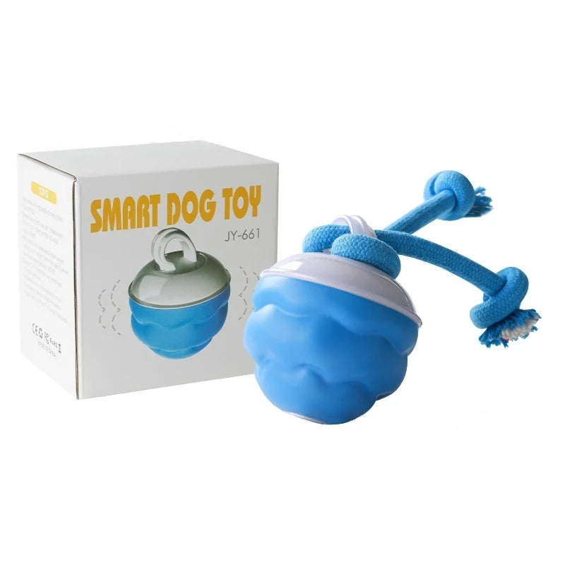 Smart Dog Toy Ball Electronic Interactive Pet Toy Moving Ball Rope USB Automatic Moving Bouncing for Puppy Chew Products