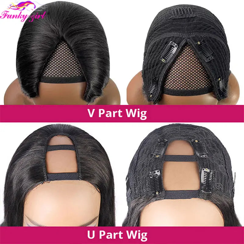 Body Wave U Part Wigs 100% Human Hair Brazilian Wavy Virgin Hair Wigs For Women Remy Hair Human Hair Wigs 180% Density Cheap Wig