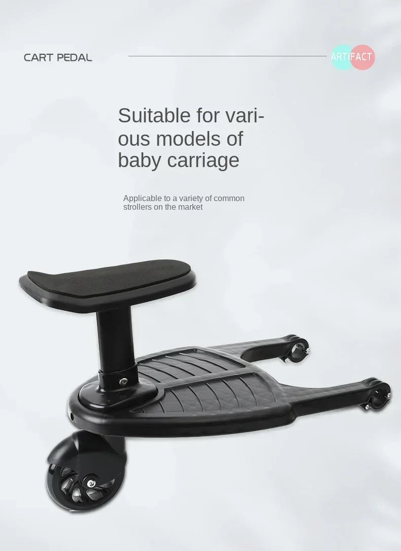Universal Baby Stroller Accessories Strollers Step Board Adapter with Seat Twins Scooter Baby Accessories Baby Pram Hitchhiker