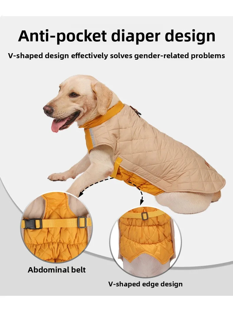 New Winter Pet Dog Clothes Thickened Fighting Dog Clothes Reflective Dog Cotton Clothes Pet Clothes