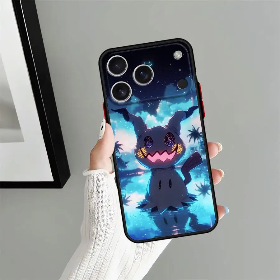 Funda Back Phone Cover Case for iPhone 17 Pro Max 15 13 Mini 11 17e 7 8 SE 12 14 XS XR 16 Plus Air Retro Anime Pokemon