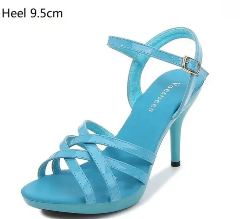 High Heels Model Sexy Black Waterproof Platform 15cm Ultra High Heel Sandals Women Summer Show off Tool for Women Shoes