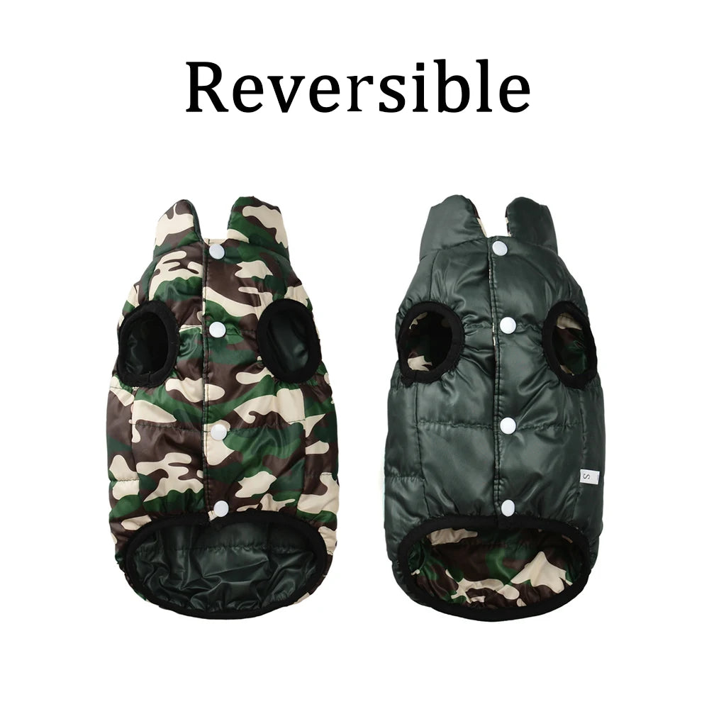 Cozy Pet Clothes Reversible Dogs Vest For Small Medium Dog Cat Winter Windproof Puppy Button Jacket Coat Yorkie Schnauzer Outfit