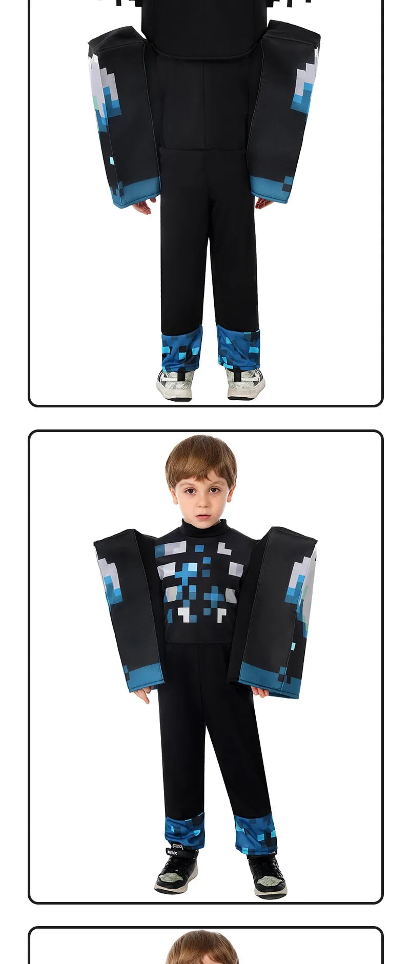 Halloween Cosplay My World Mc Game Dress Up Carnival Kids Cosplay Sound Guard Headgear Jumpsuit Boys Girls Performance Costumes