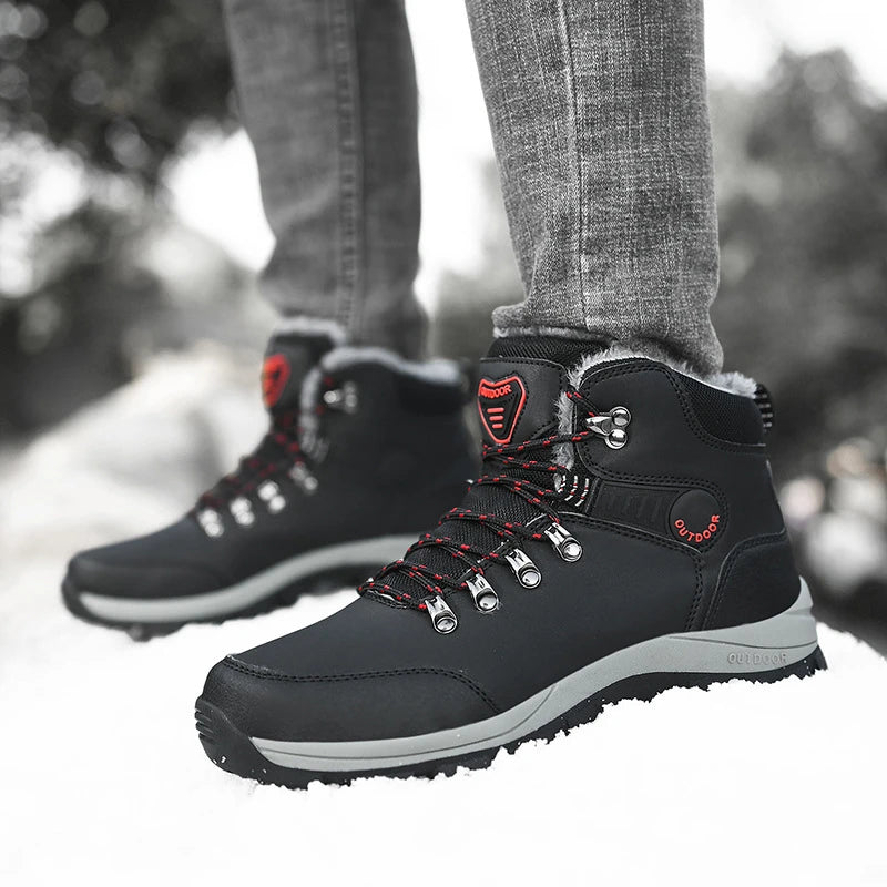 Winter Large Size Plus Velvet Thickened Warm Snow Boots Outdoor Men's High-Top Northeast Cotton Boots Comfortable And Casual