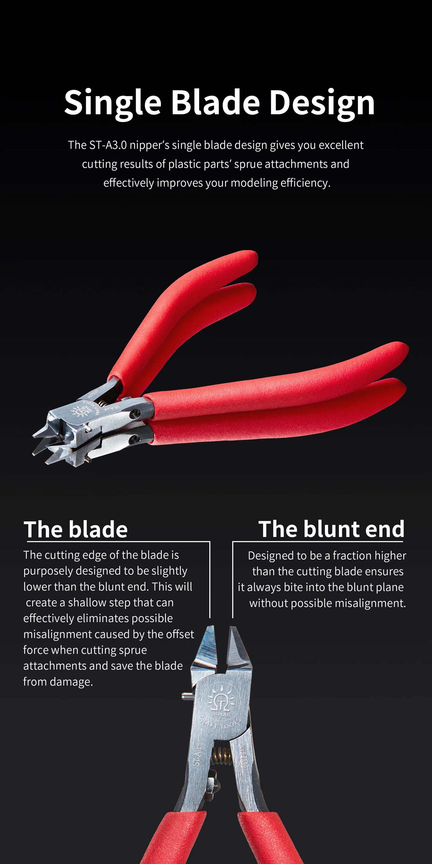 DSPIAE model making tools ST-A  3.0 New version tool special single blade cutting pliers includes outer box