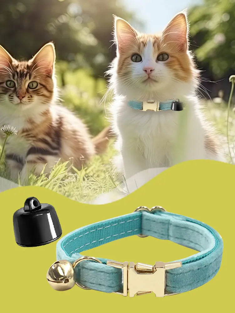 Smart Cat Collar with Bell Personalised Pet Accessories GPS Pet Locator Pet Tracking Collar Device Anti-lost for Cats Dogs