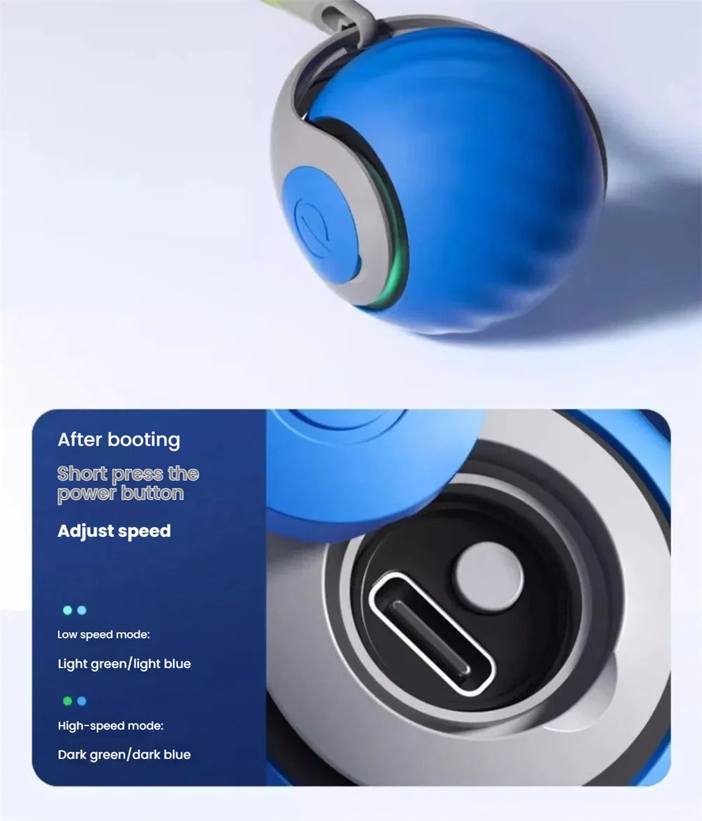 Smart Interactive Speedy Tail 2.0 Cat Toy Automatic Moving Ball Toy for Cats And Dogs Touch Motion Rolling Pet Ball