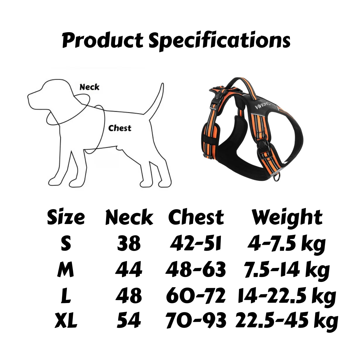 Tactical No-Pull Dog Harness with Handle & Reflective Strips - Padded Vest for Control, Anti-Pull Walking, and Outdoor Safety