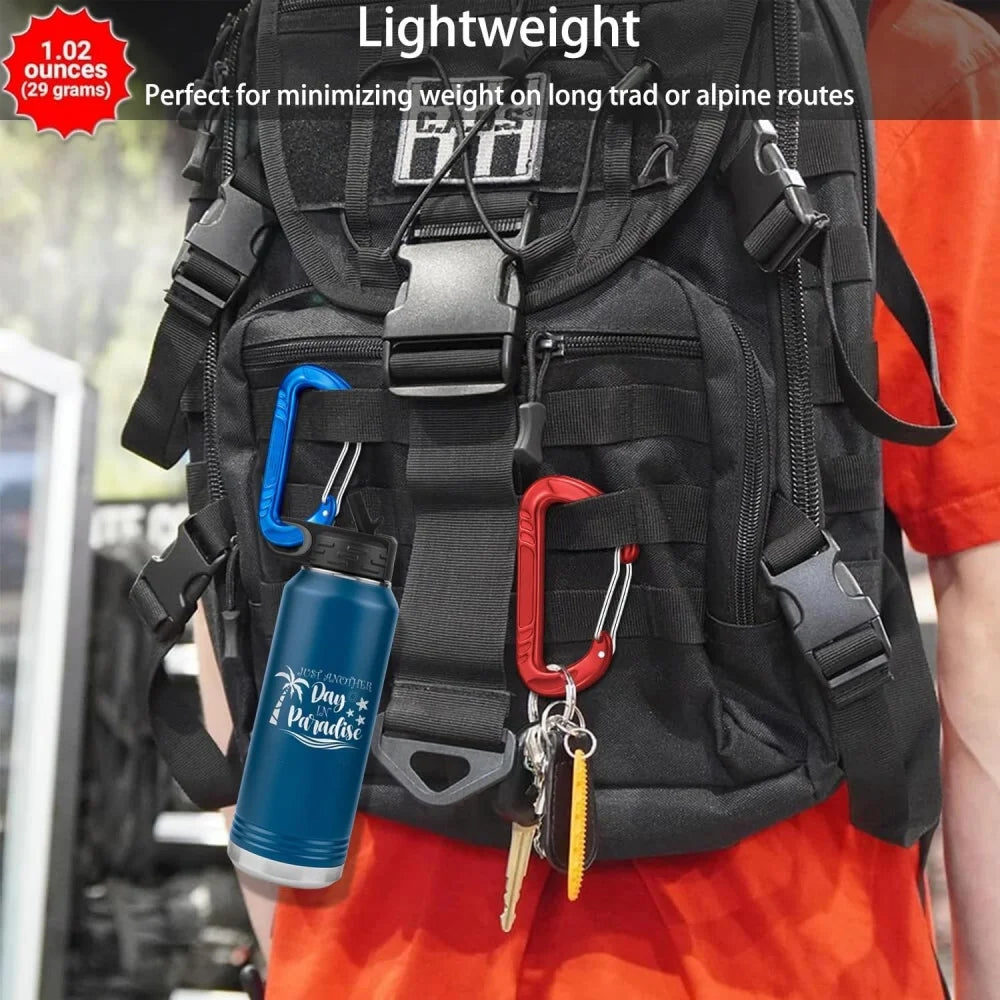15KN Heavy-Duty Wiregate Carabiner for Camping Hiking Hammocks Backpacking Dog Leash - Durable Multi-Purpose