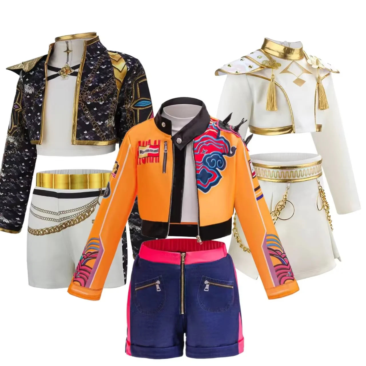 Halloween Girls Korean Fashion Cosplay Dance Costume Carnival Children's idol Roleplay theme Party Cool and stylish singing cost