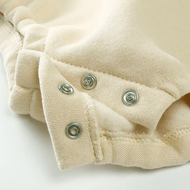 Baby Romper Infant Boy Girl Thick Clothes 6-24M Warm Long Sleeve Newborn Bodysuit Solid Cotton Jumpsuit Soft Winter Clothing