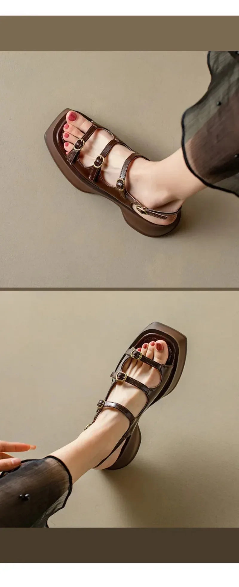 Women's Sandals 2026 Summer New Platform Sandals Fashion Casual Wedge Sandals for Women Open Toe Beach Sandalias Sandalias Mujer