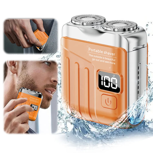 Mini Electric Shaver Dual Blade Shaver Men Facial Beard Trimmer Rechargeable Portable Wet Dry Electric Razor
