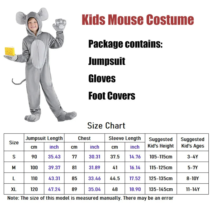 Unisex Boys Girls Jumpsuit Animal Halloween Costumes Bodysuit Kids Purim Party Fancy Dress Up Clothing Set