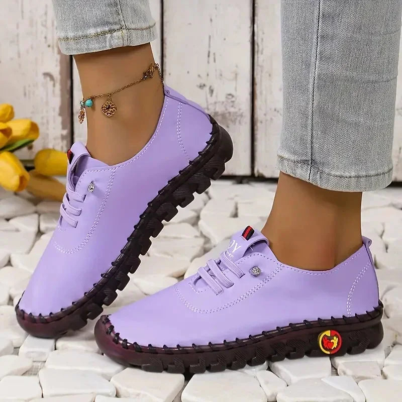 Women Sneakers 2024 New Spring Summer Loafers Soft-soled Roman Breathable Sneakers Women Retro Plus Size Single Shoes for Women