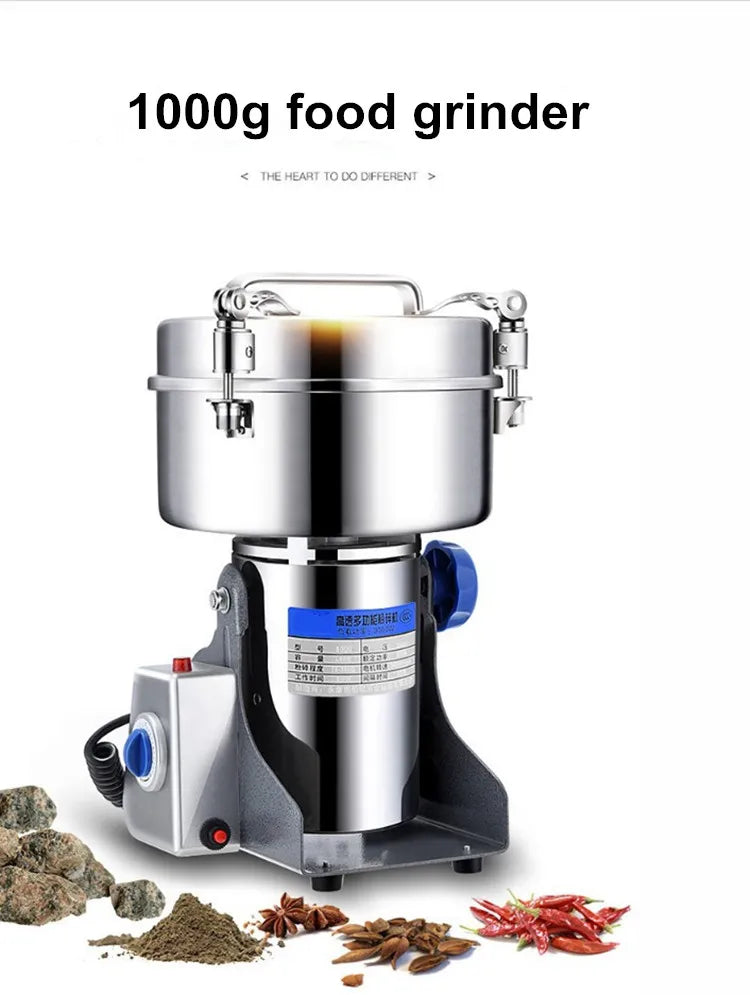 220V With Extra Part Free 1000G Herb Coffee Bean Grinder Machine Grain Spices Mill Medicine Wheat Mixer Dry Food Grinder R