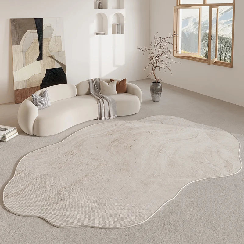Luxury Retro Carpets for Living Room Irregular Shape Bedroom Decor Soft Carpet Modern Art Cloakroom Rug Thickened Anti-slip Mat