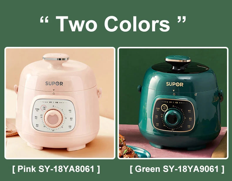 SUPOR Pressure Cooker 1.8L Electric Rice Cooker Automatic Stewing Electric Cooker Small Household Appliances For 1-4 People