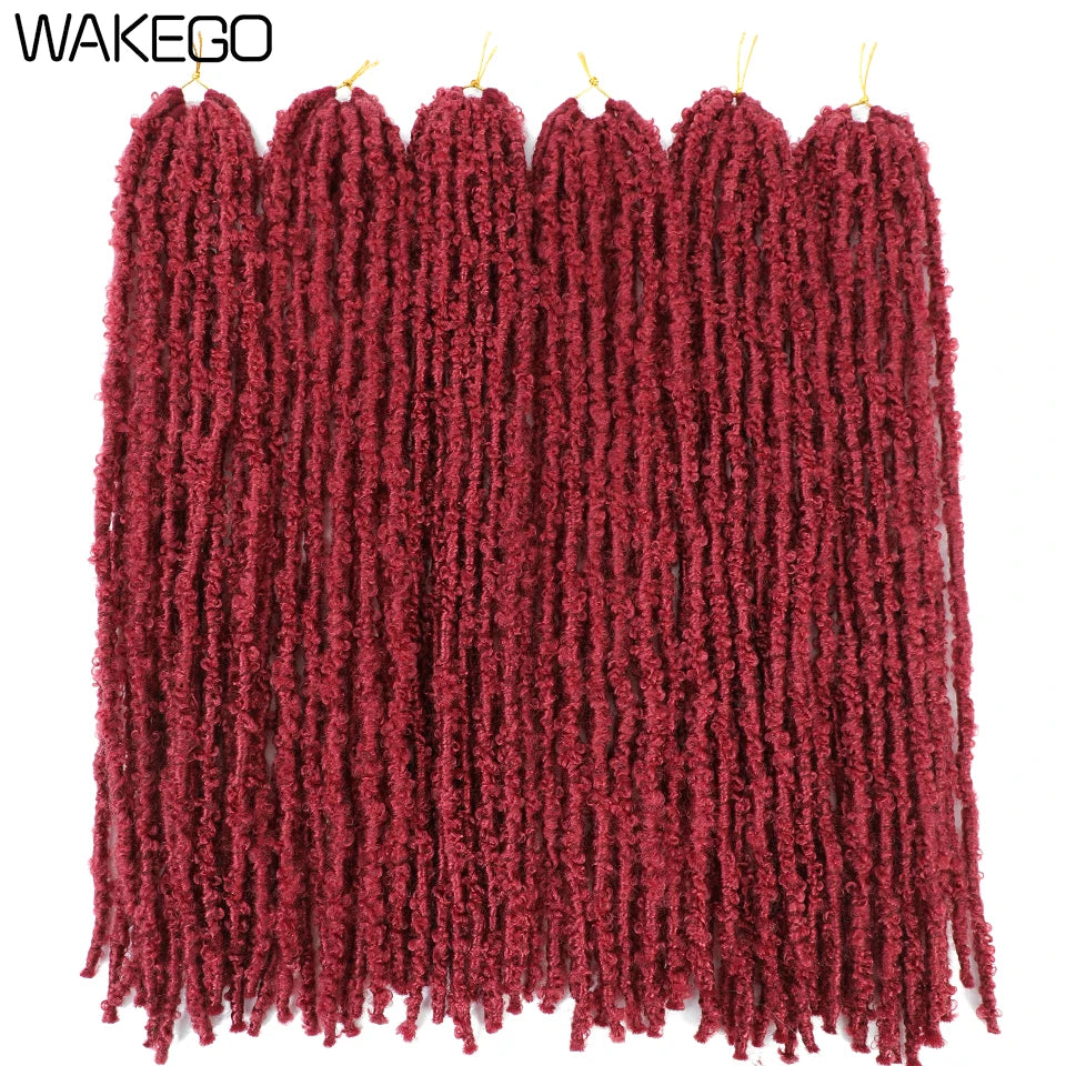 Wakego Butterfly Locs Crochet Hair 14 18 24 Inch Fausse Locks Crochet Butterfly Extensions Pre-looped Soft Locs Synthetic Braid