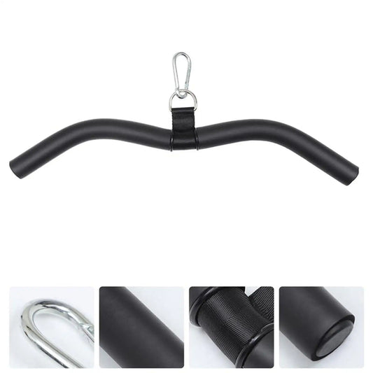 LAT Bar Cable Machine Attachment, Curl Pulldown Bar with Full Rotation and