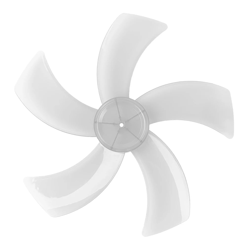 Replacement Fan Blade for 16 Inch Household Stand or Desk Fans 5 Leaves Plastic Blade with Nut Cover Offering Use