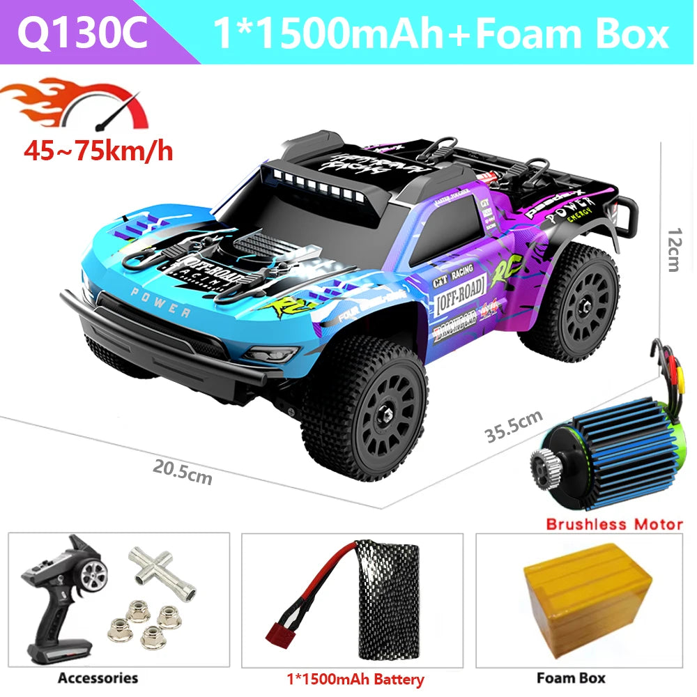 1/14 Q130 RC Car Desert  4WD Off-road Truck 2.4G High Speed Car Racing Drift Remote ControlVehicle Toys For Boys Children
