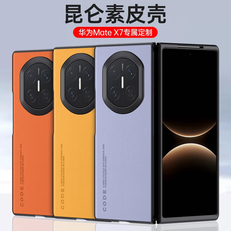 Case For Huawei Mate X7 Luxurious PU Leather Camera Protection Anti-fall Cover For Huawei Mate X7 Shockproof Bumper Funda