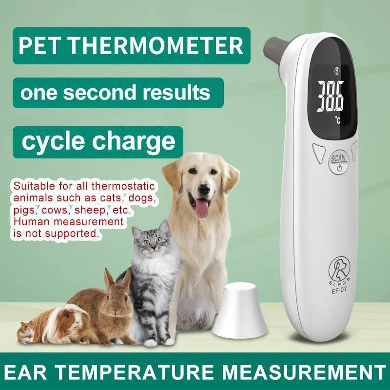 Infrared Pet Dog Cat Ear Thermometer Medical Animal Measuring Electronic Thermometer Non-contact Home Veterinary Equipment Quick