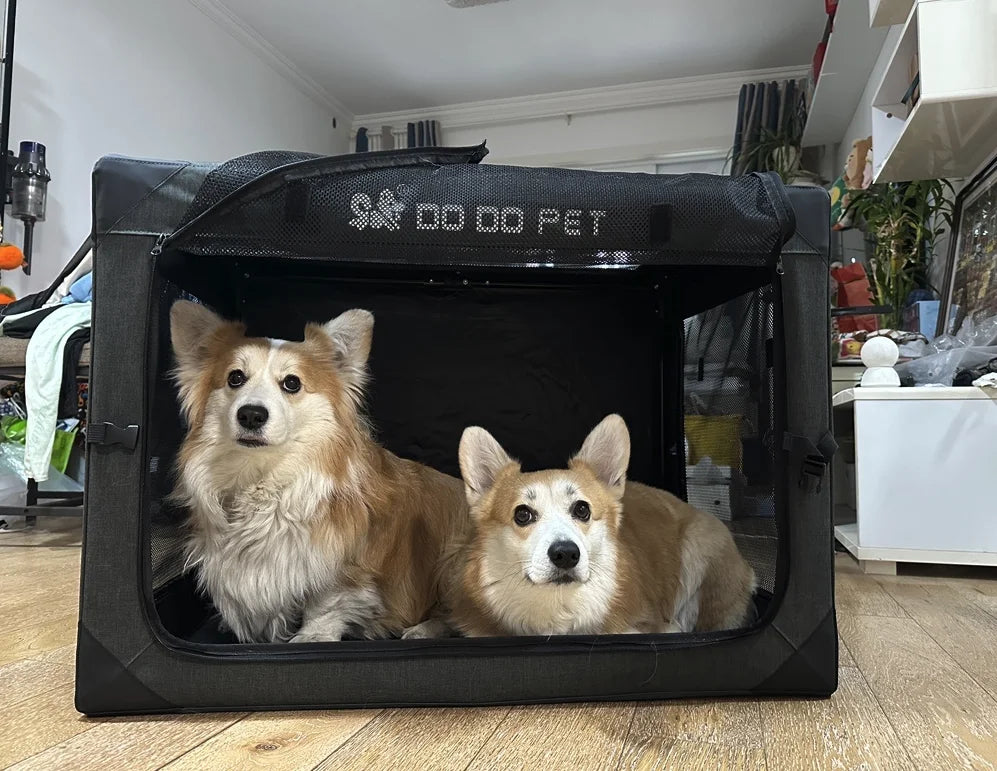 Dog Crate Travel Foldable Pet Crate for Puppy/Small Dog 18 Lbs Soft Cat Carrier Fit for Indoor & Outdoor/Car Back Seat/Trunk