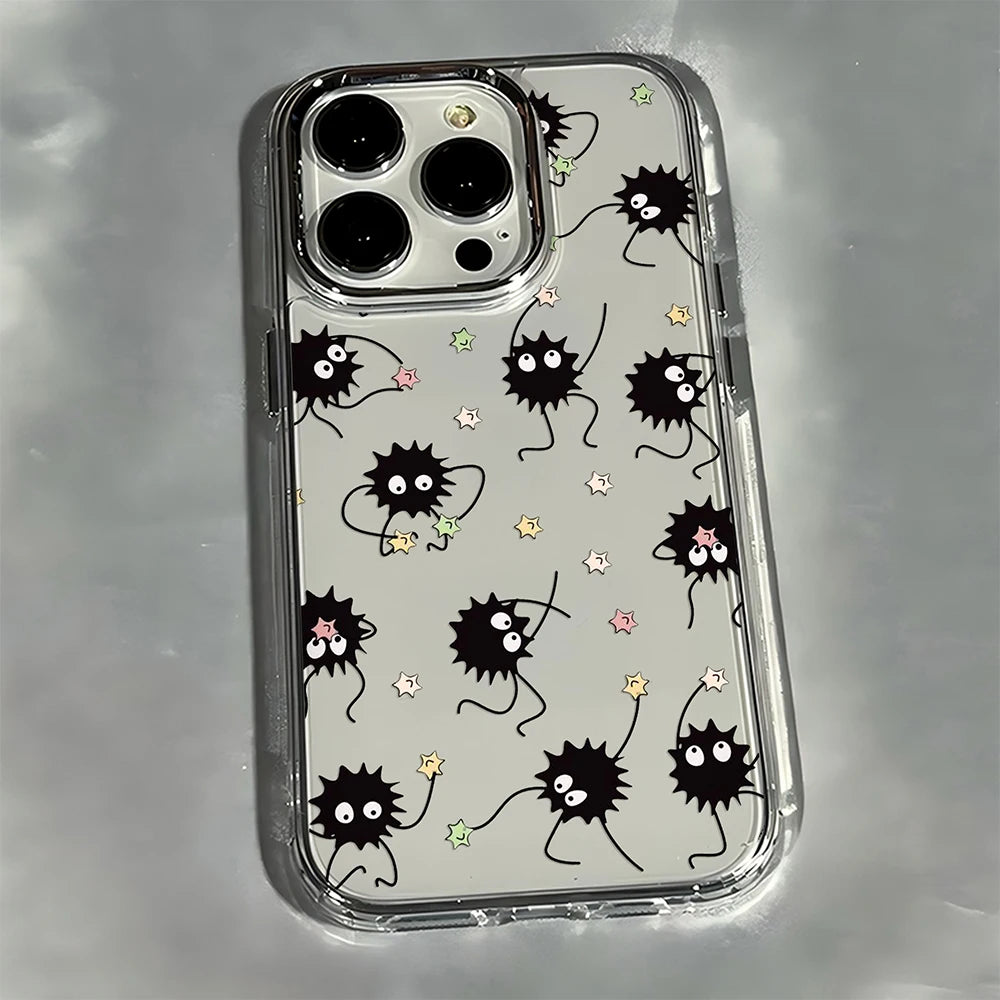 Lovely Black Monster Soot Sprites Phone Case For iPhone 17 16e 16 15 14 13 12 11mini Pro Max X XR XSMAX 8 7 Air Plus Soft Cover