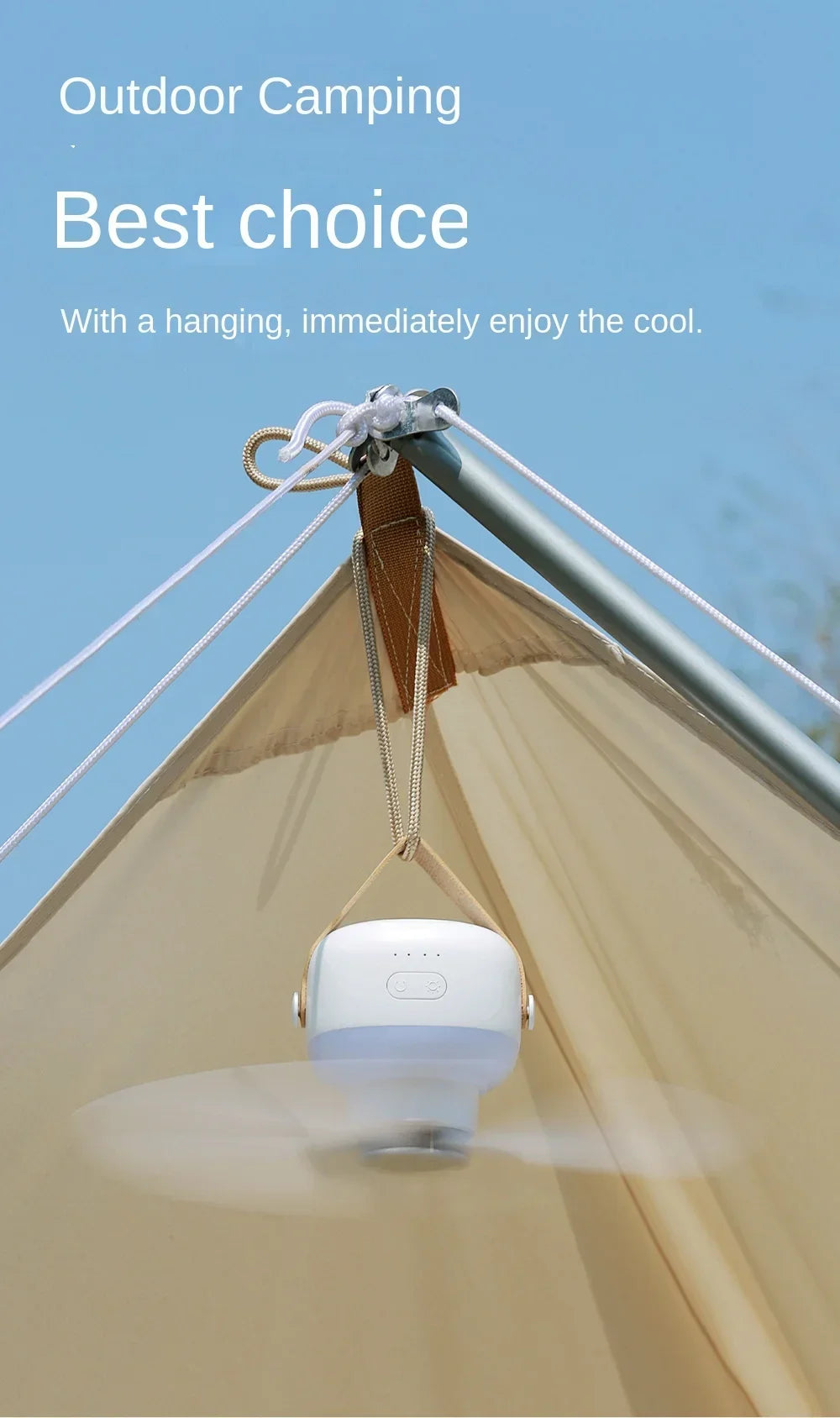 Portable Wireless mini Ceiling Fan Light USB Fan with Remote Control, Stand, Night Light, Home, Outdoor, Camping, New Year Gifts