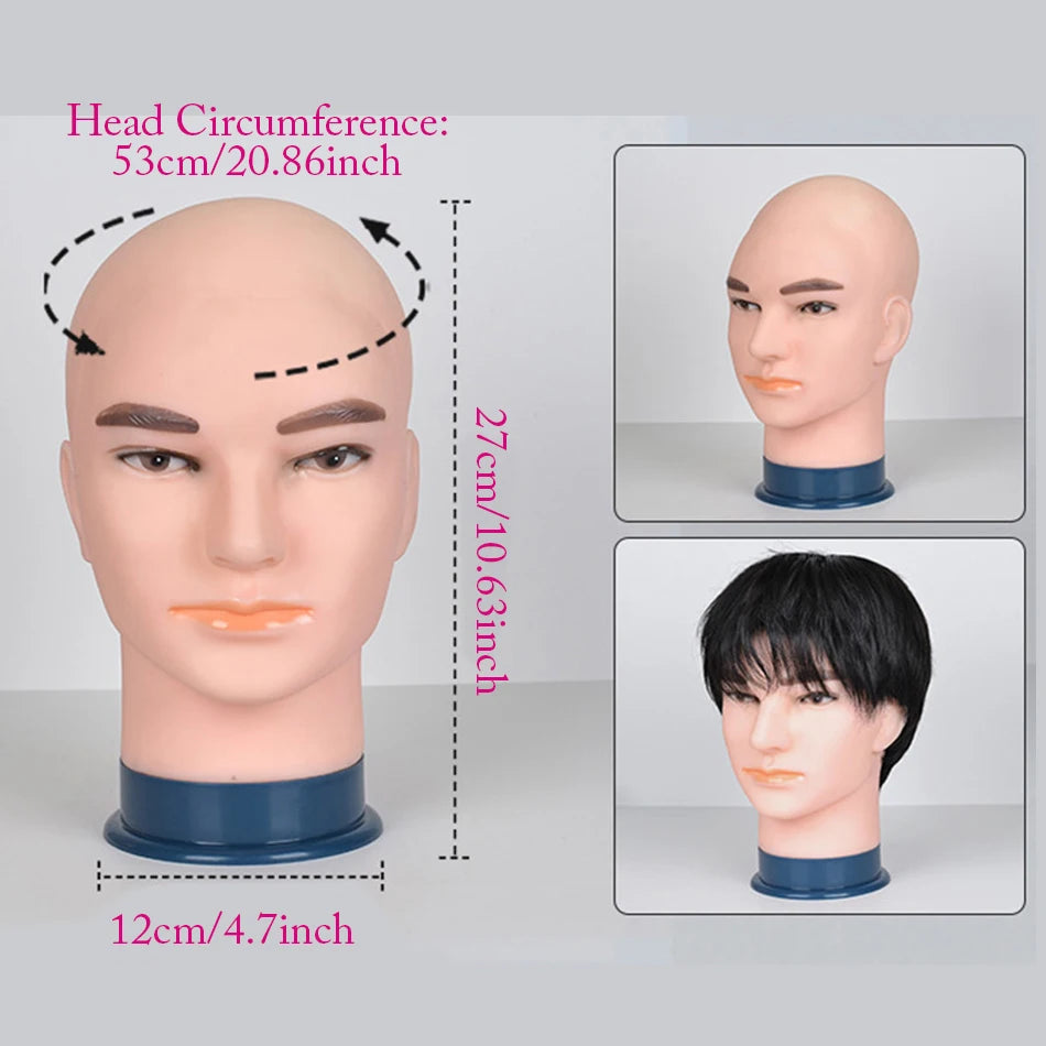 Mannequin Head Wig Stand With Adjustable Wig Tripod Stand Holder For Wigs Making Display With T Pins/Wig Cap Training Practice