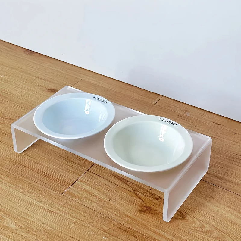 【E】Ceramic Pet Cat Bowl Pet Drinking Water Feeding Bowl Ceramics Cat Food Dog Food Utensils Cat Dog Pet Supplies Accessories