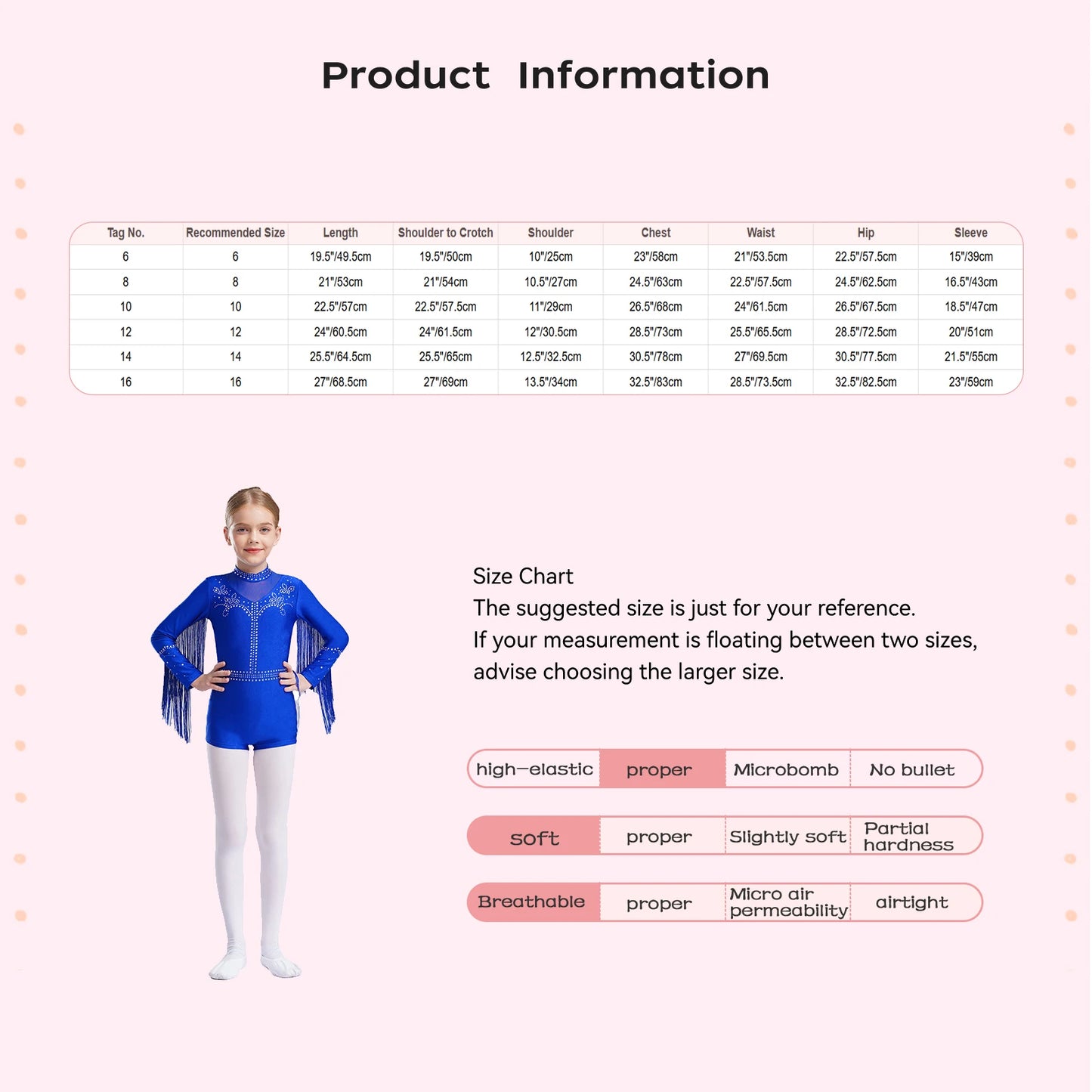 Girls Leotards Jumpsuit for Jazz Latin Skating Competition Costume Tassels Long Sleeve Rhinestones Bodysuit Modern Dancewear