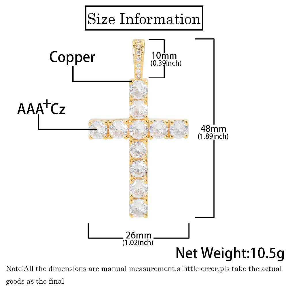 Hip Hop Exquisite Jewelry Iced Out Cross Pendant Quality Sparkling Men and Women Styles Dispatch on Behalf Wholesale