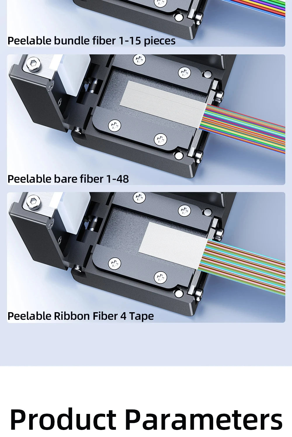 U9 Heated Thermal Stripper Pliers Optical Fiber Cable Stripping Tool Ribbon Slitter for Cable Fusion Work