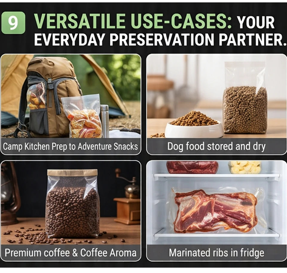 Portable Vacuum Sealer for Food Kitchen Gadgets Degasser Home Appliance Compressor Plastic Bag Sealer Vacuum Packaging Machine
