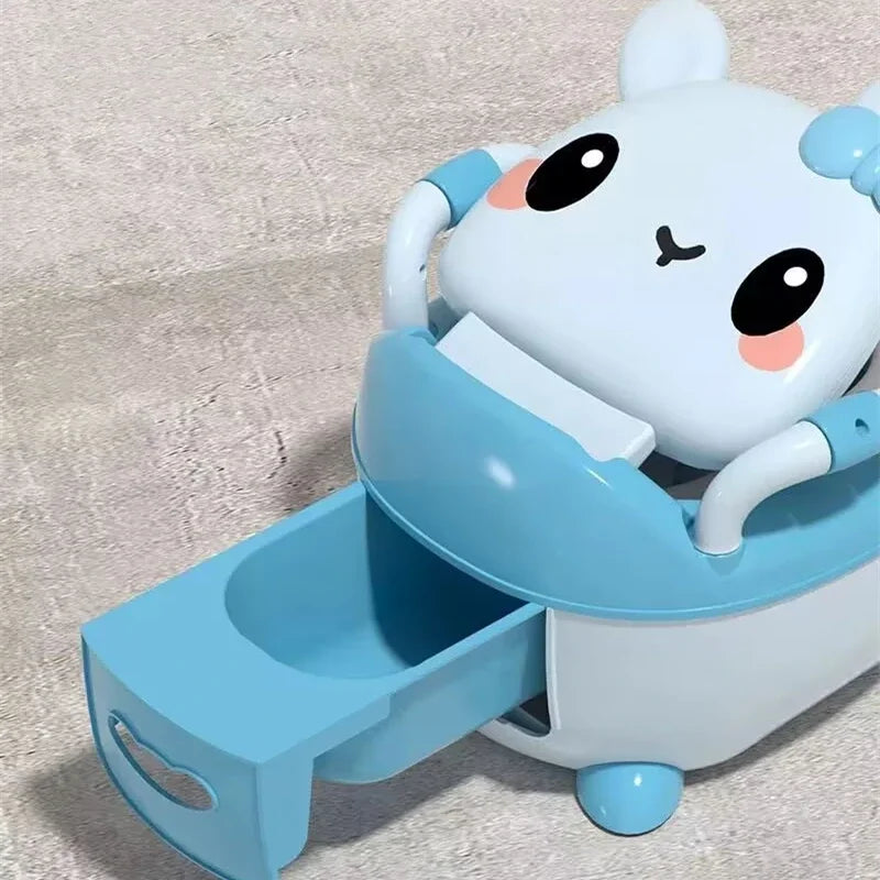 Children's Potty 1-6 Years Old Upgraded Cute Rabbit Baby Toilet Seat Baby Potty Portable Stool Boys & Girls Safe Trainer Seat WC